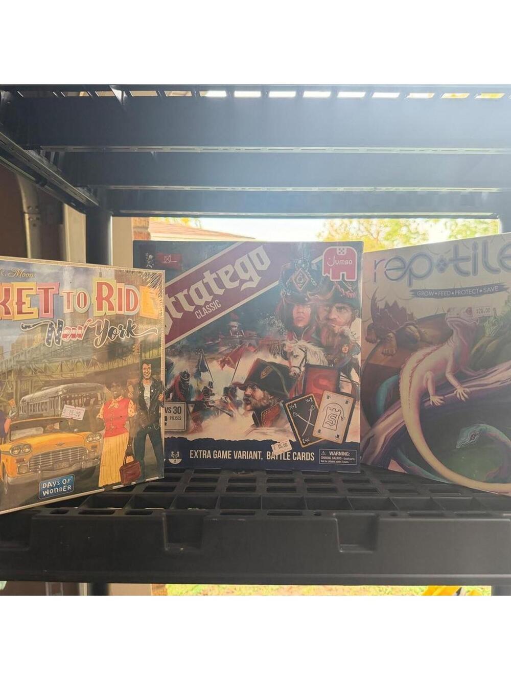 Board games bundle: Ticket to Ride New York, Stratego Classic, and Reptile